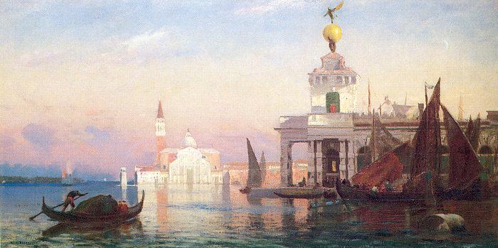 Picknell, William Lamb The Grand Canal with San Giorgio Maggiore France oil painting art